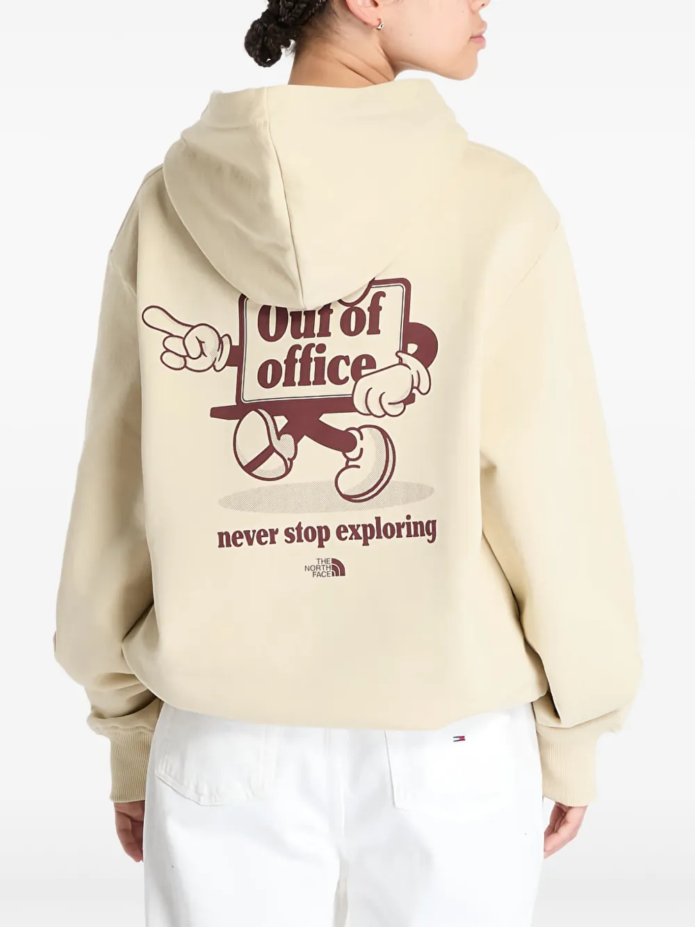 The North Face Hoodie met logo Beige