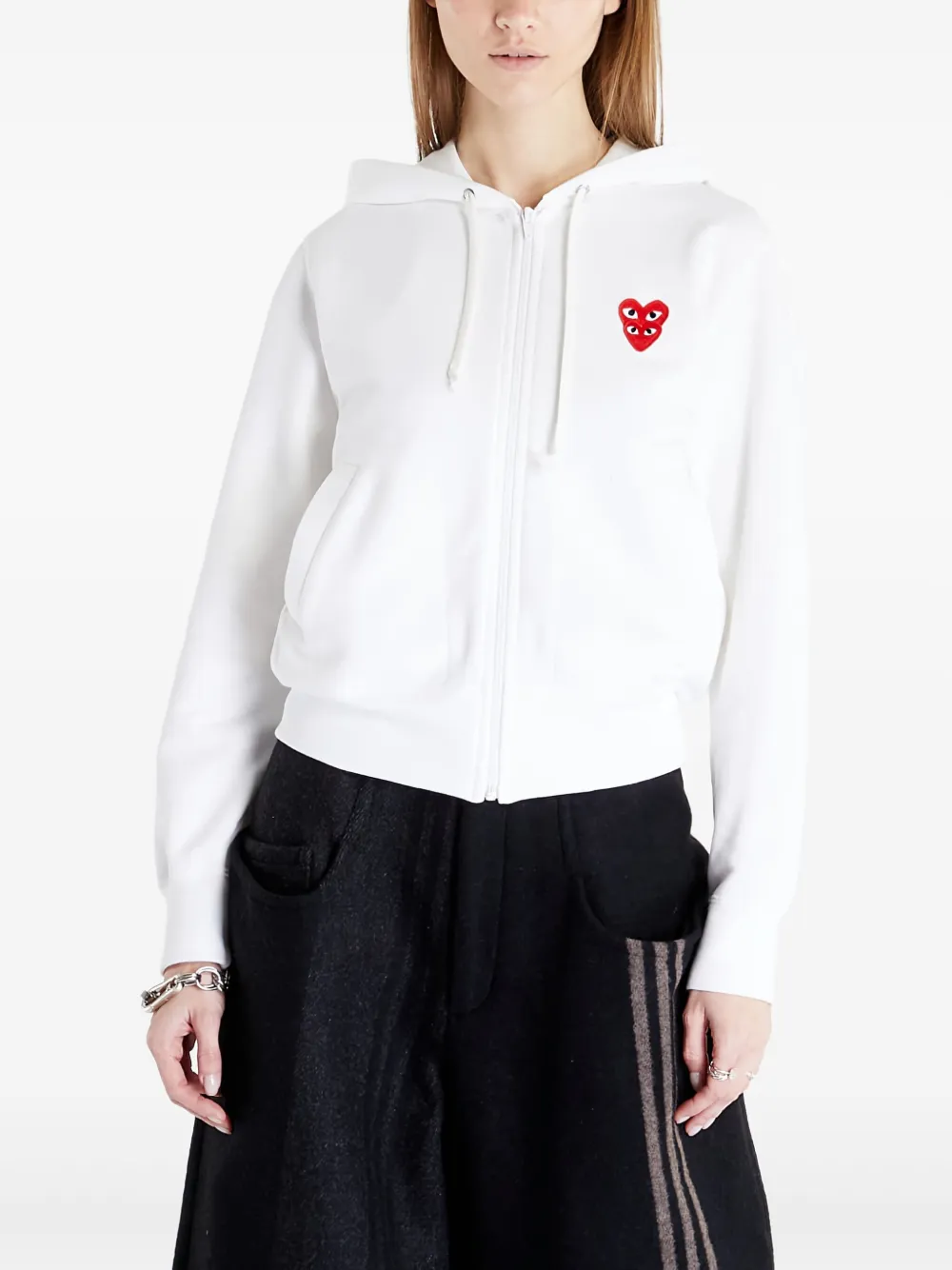 Comme Des Garçons Play Double Heart Hoodie