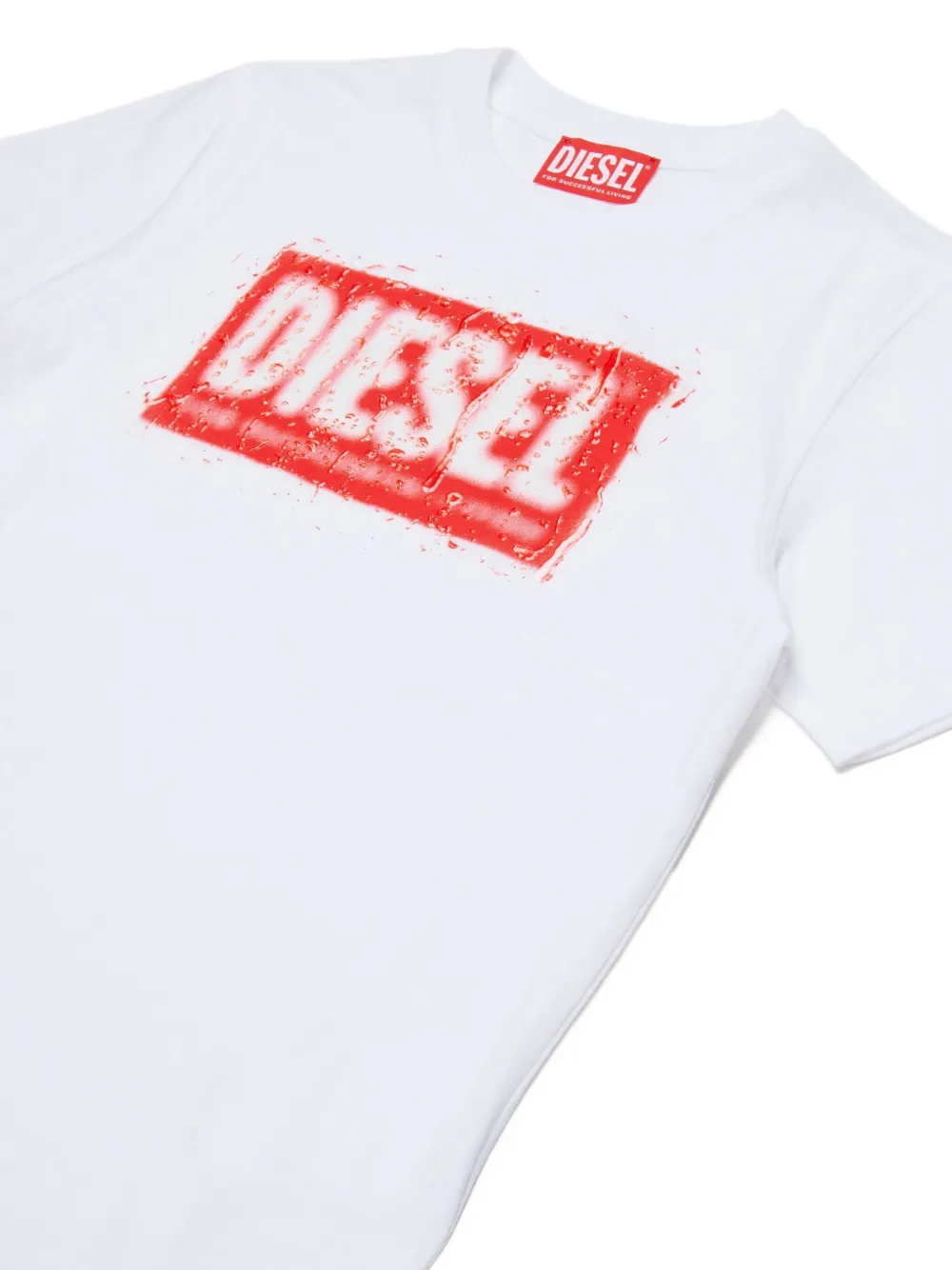 Diesel Kids Tadjustq10 logo-print T-shirt Wit