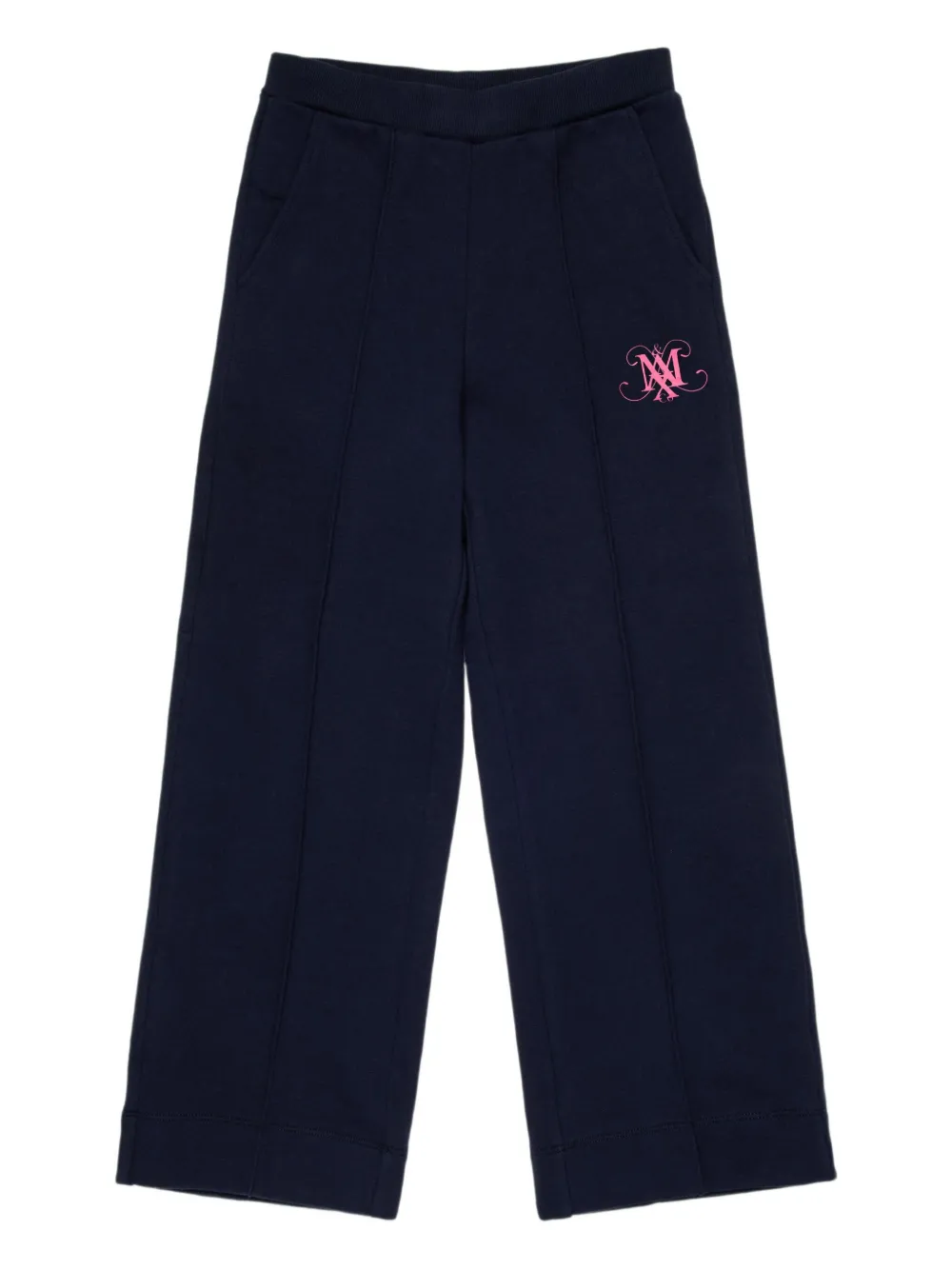 MAX&Co. Kids monogrammed cotton trousers | Blue | Image 1