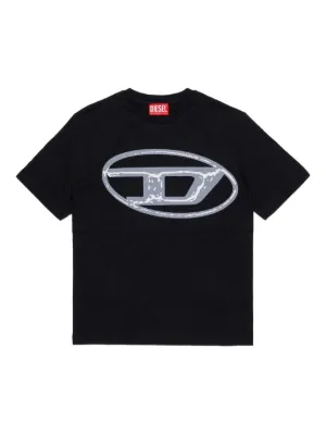 Diesel Kids logo-print t-shirt | Black | FARFETCH
