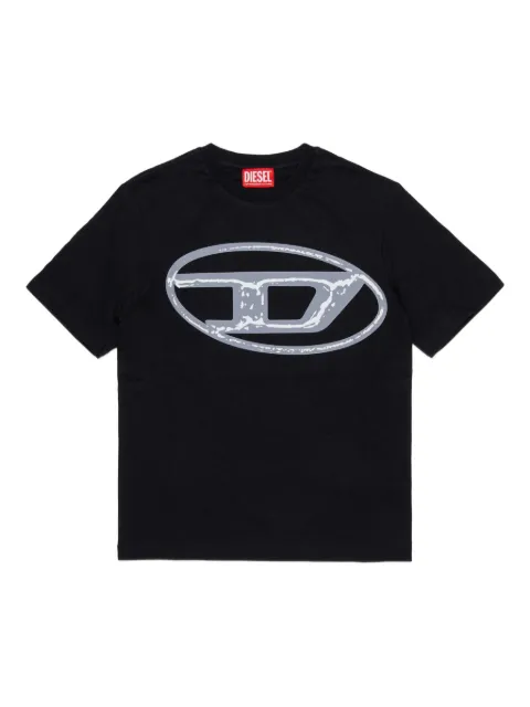 Diesel Kids تيشيرت 'توبوني أوفر أوفال D' بطبعة شعار الماركة
