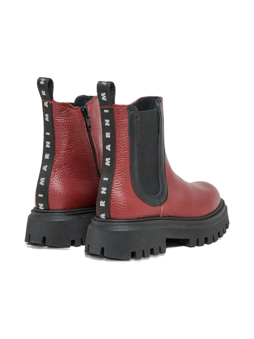 Marni Kids panelled boots Red