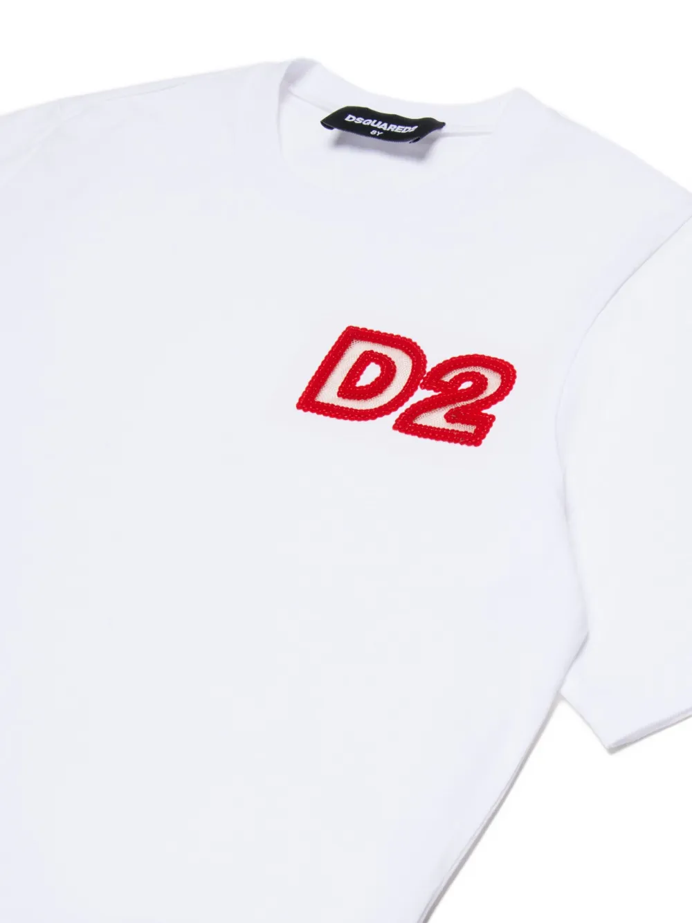 DSQUARED2 KIDS T-shirt met logopatch Wit