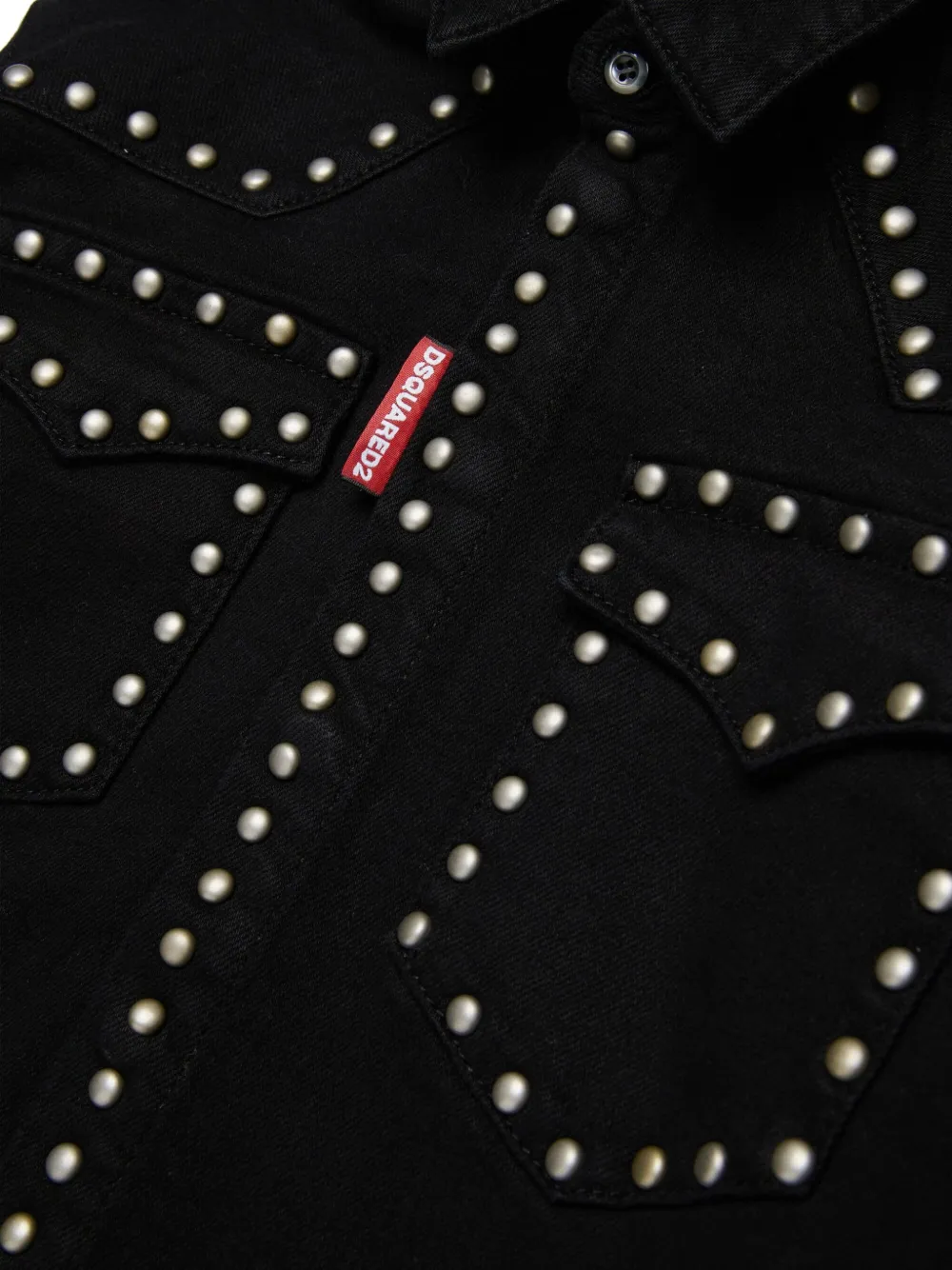 DSQUARED2 KIDS Shirt met studs Zwart