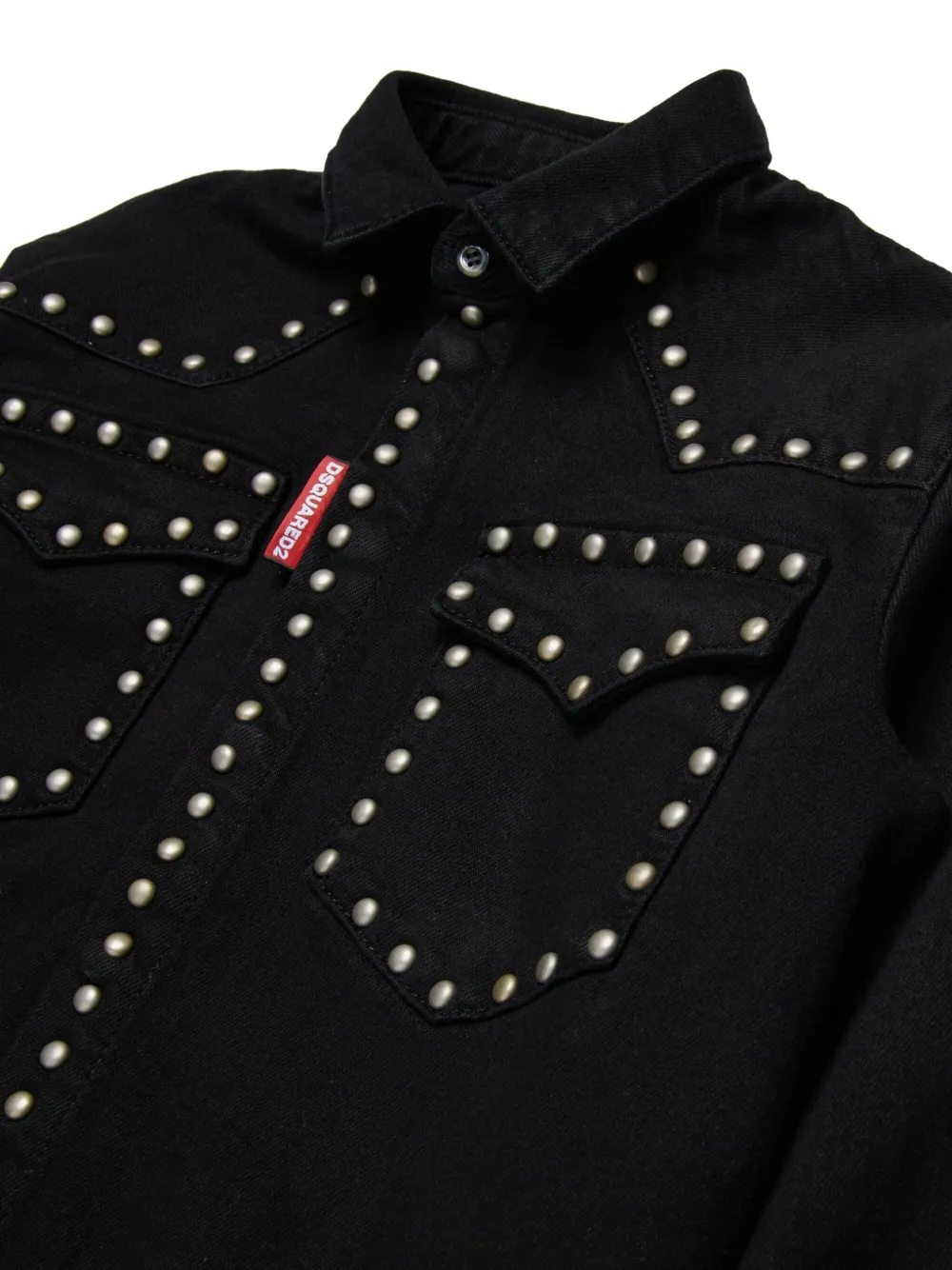 DSQUARED2 KIDS Shirt met studs Zwart