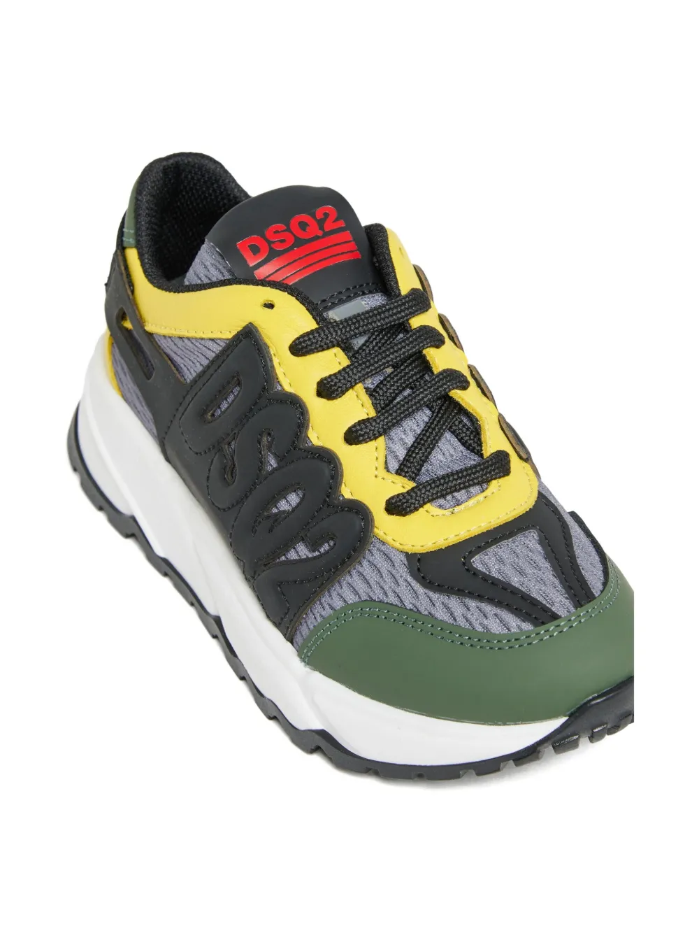 DSQUARED2 KIDS logo-detail lace-up sneakers Grey