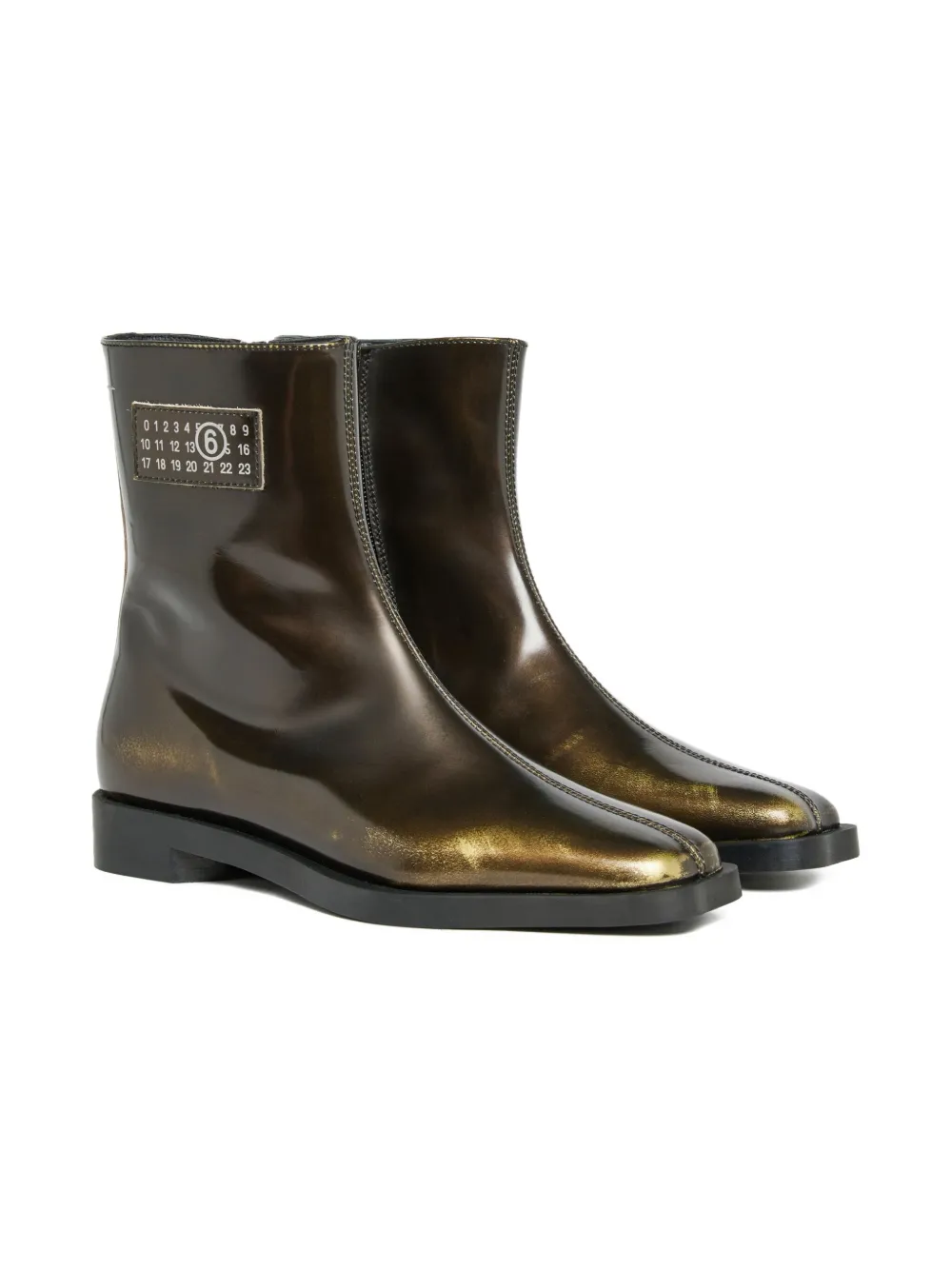MM6 Maison Margiela Kids metallic-leather ankle-boots | Teen Ankle Boots | Image 2