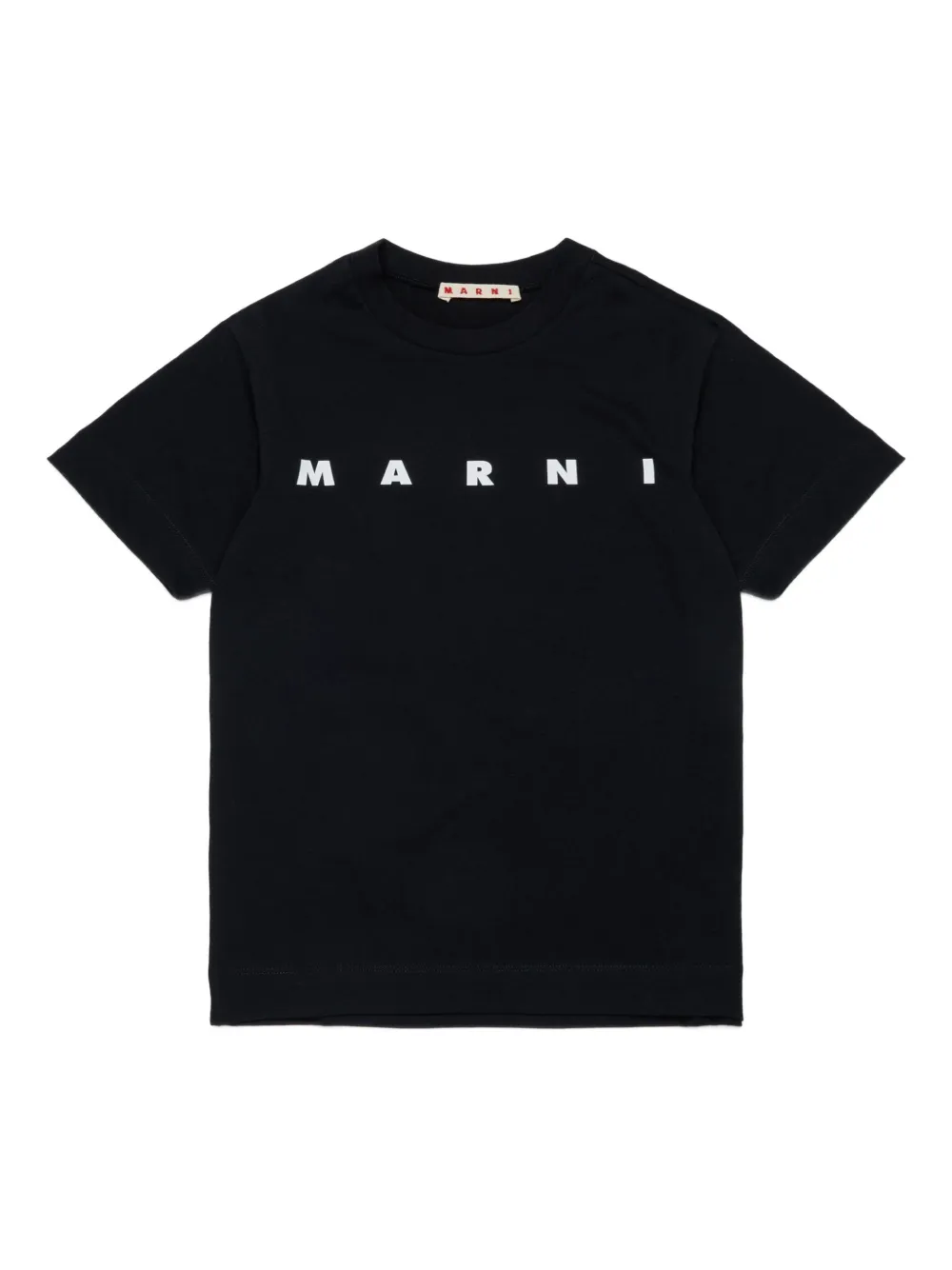 Marni Kids logo-print cotton T-shirt Zwart