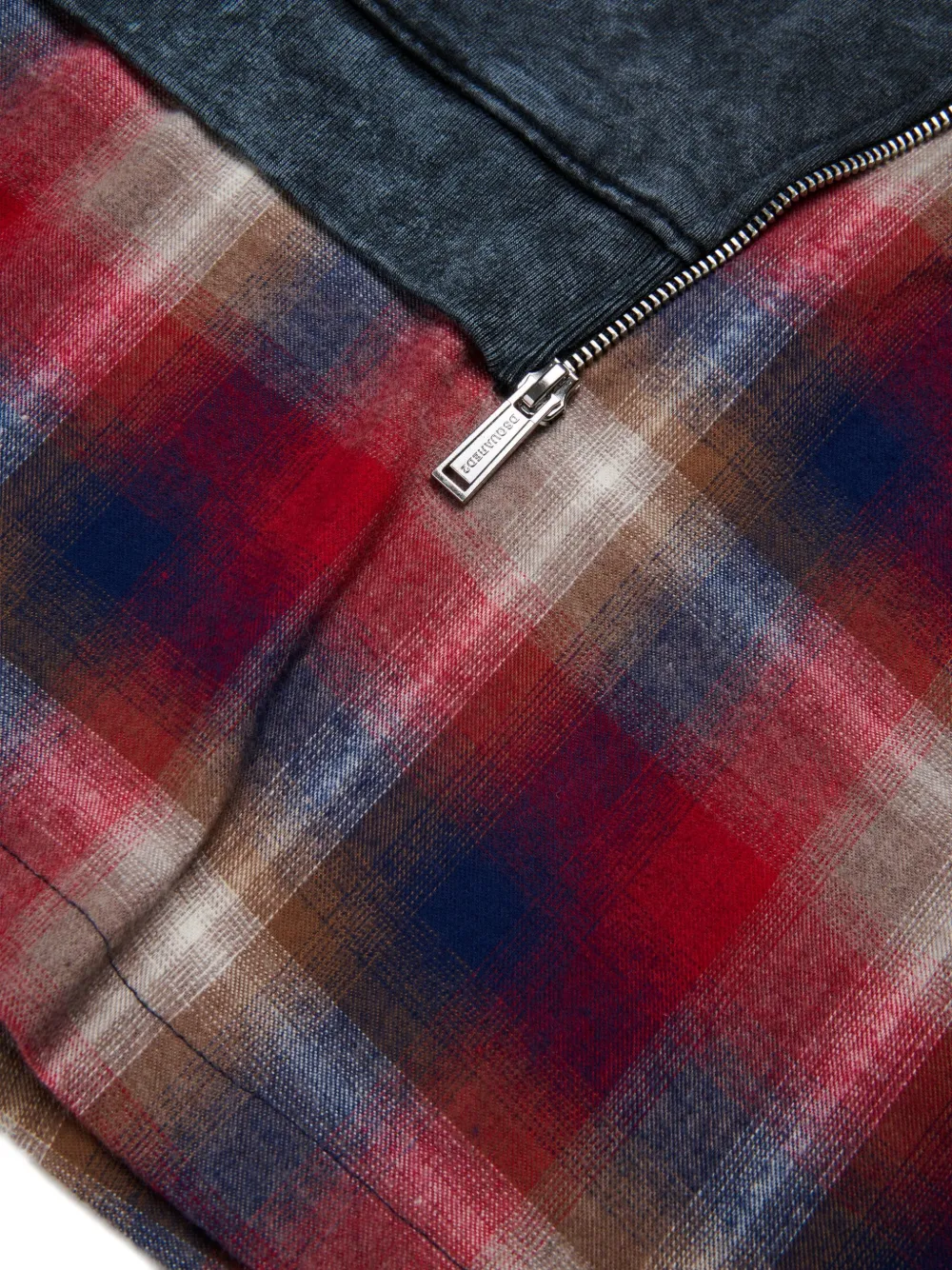 DSQUARED2 KIDS panelled check-pattern dress Grijs