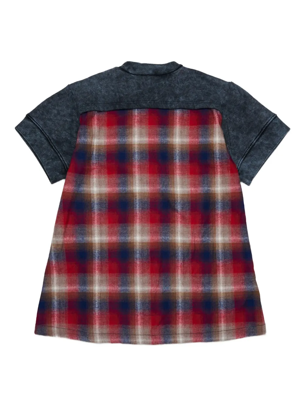 DSQUARED2 KIDS panelled check-pattern dress Grijs