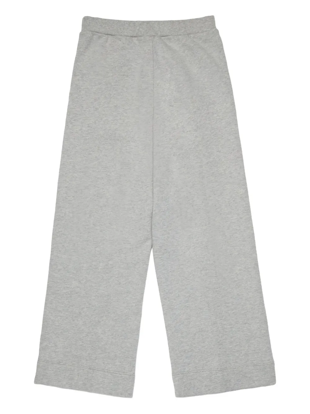 Max & Co Monogrammed Cotton Trousers In Gray
