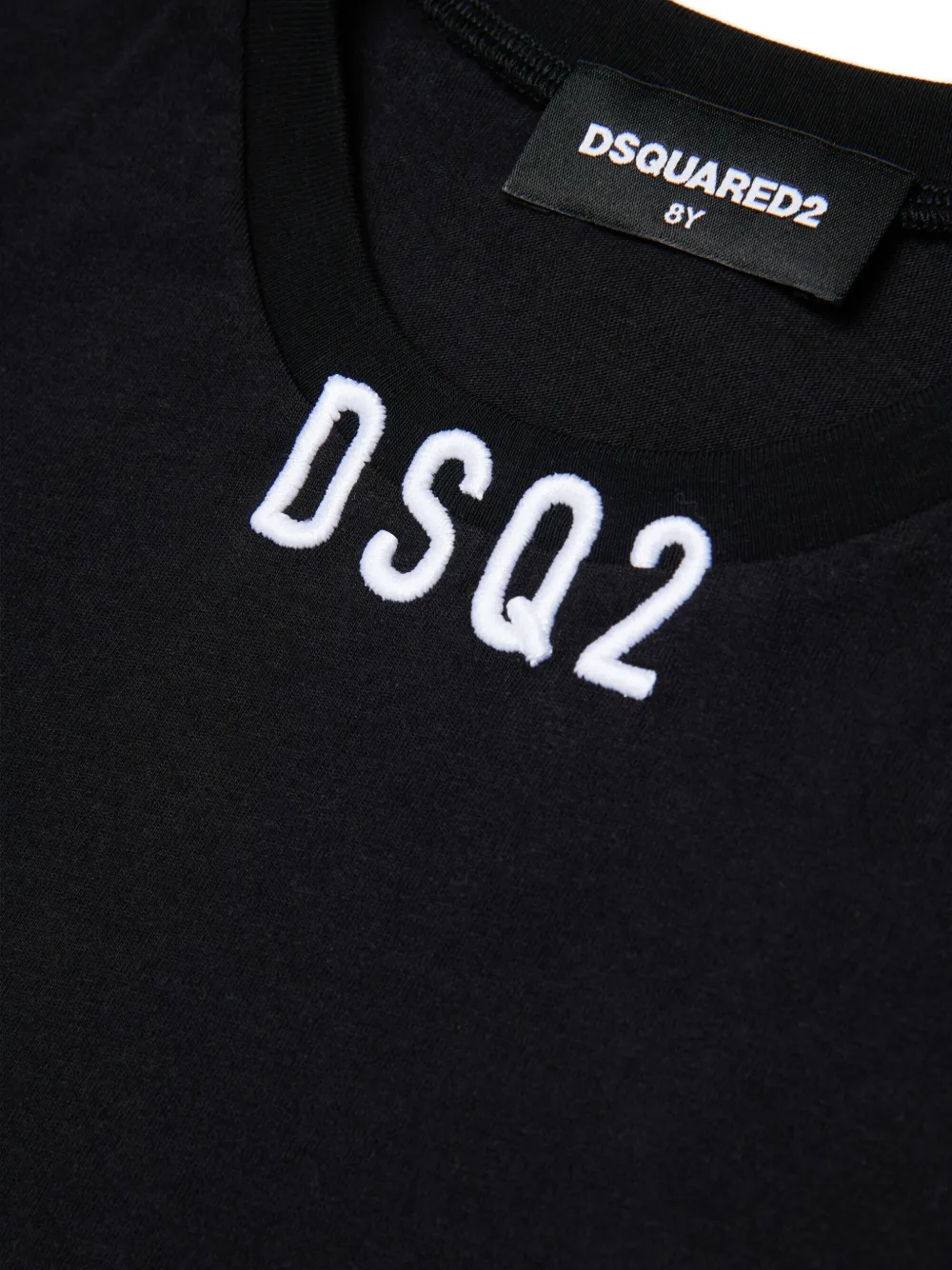 DSQUARED2 KIDS T-shirt met geborduurd logo Zwart