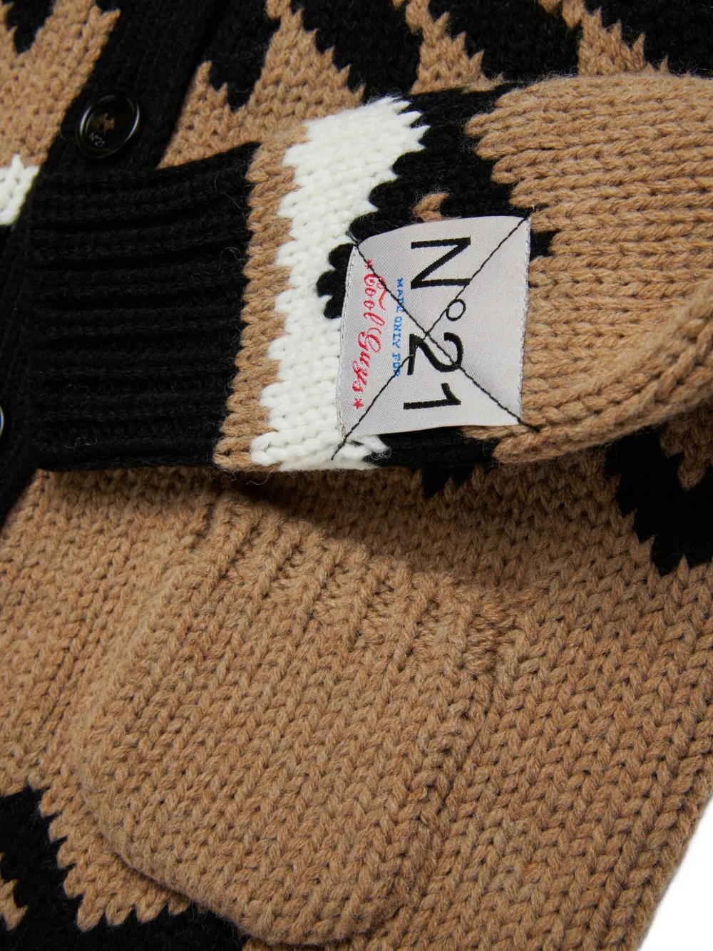 Nº21 Kids Vest met patroon Bruin