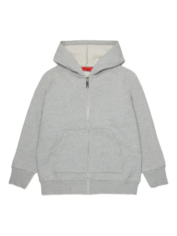 Kids Cotton zip-up Hoodie Grey FARFETCH IN