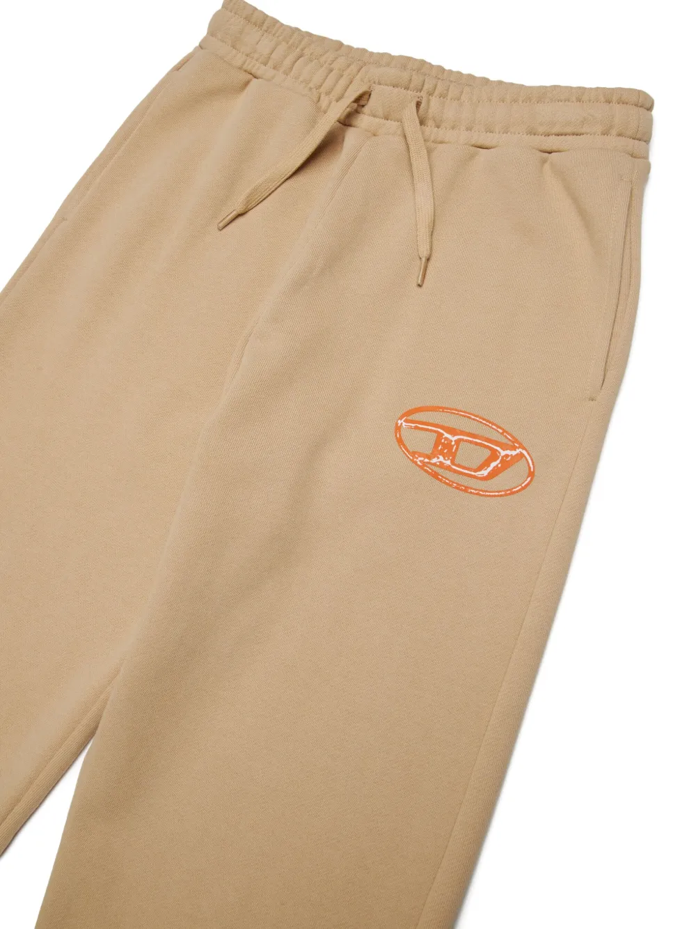 Diesel Kids Katoenen trainingsbroek Beige