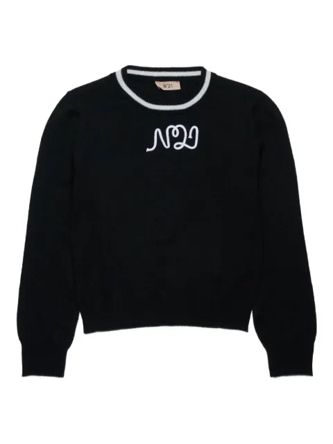 Nº21 Kids logo-motif jumper