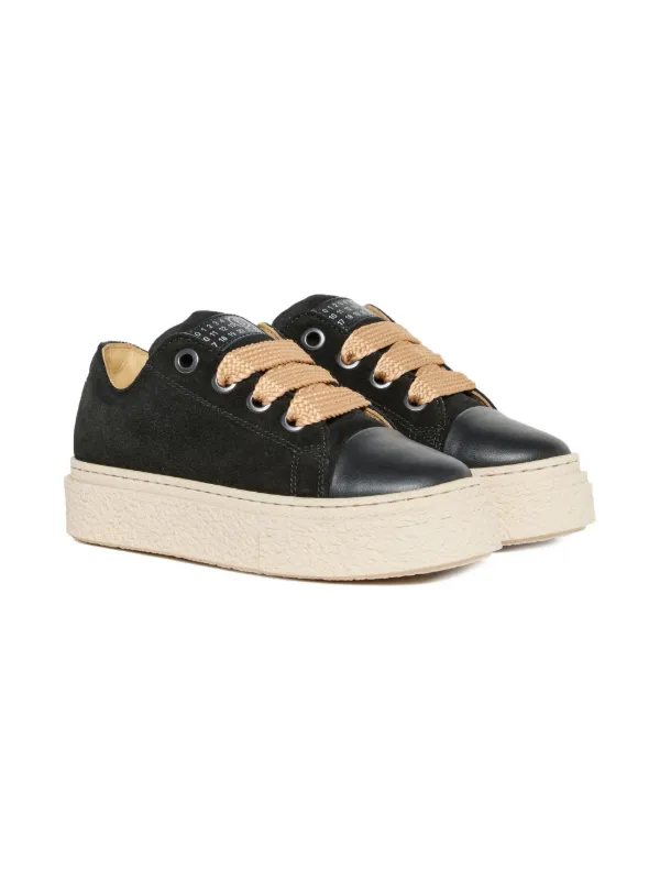 MM6 Maison Margiela Kids スエードレザースニーカー | ブラック