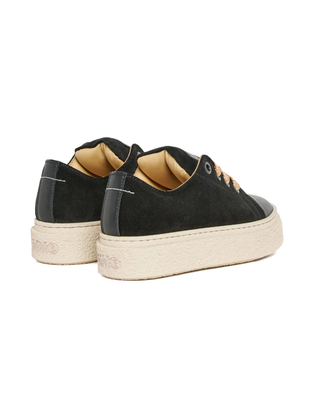 MM6 Maison Margiela Kids suede-leather sneakers Black