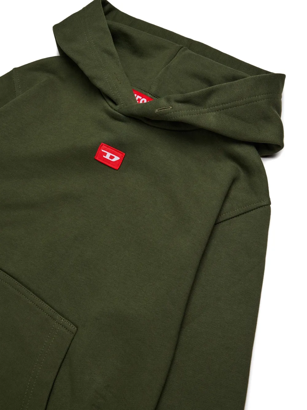 Diesel Kids Hoodie met logopatch Groen