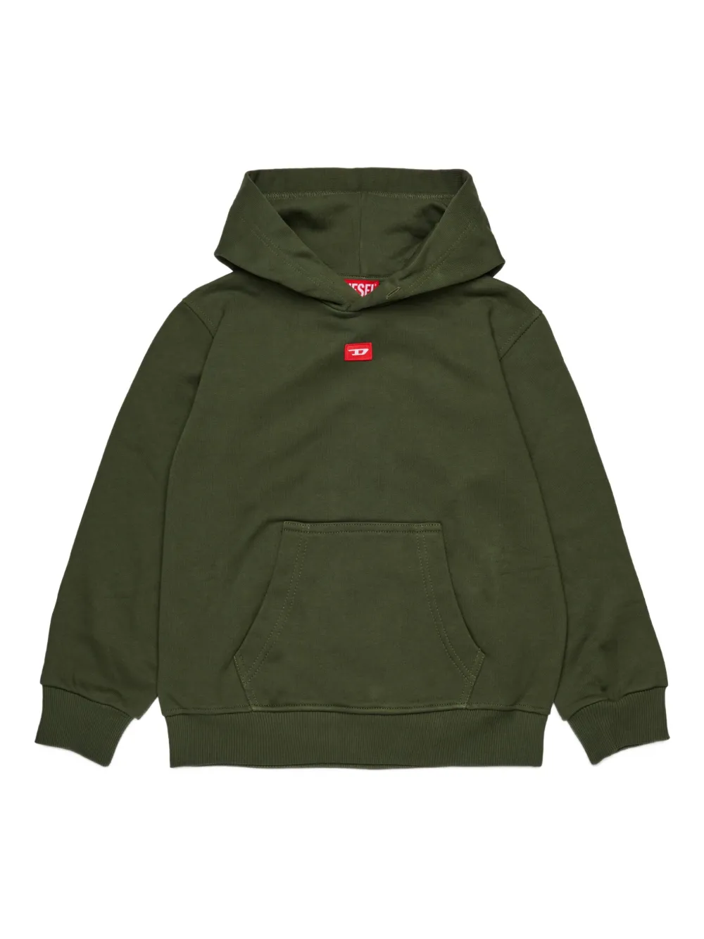 Diesel Kids Hoodie met logopatch Groen