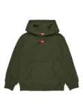 Diesel Kids logo-patch hoodie - Green
