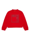 MAX&Co. Kids intarsia-knit logo jumper - Red