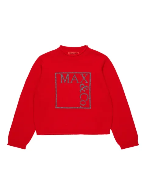MAX&Co. Kids intarsia-knit logo jumper