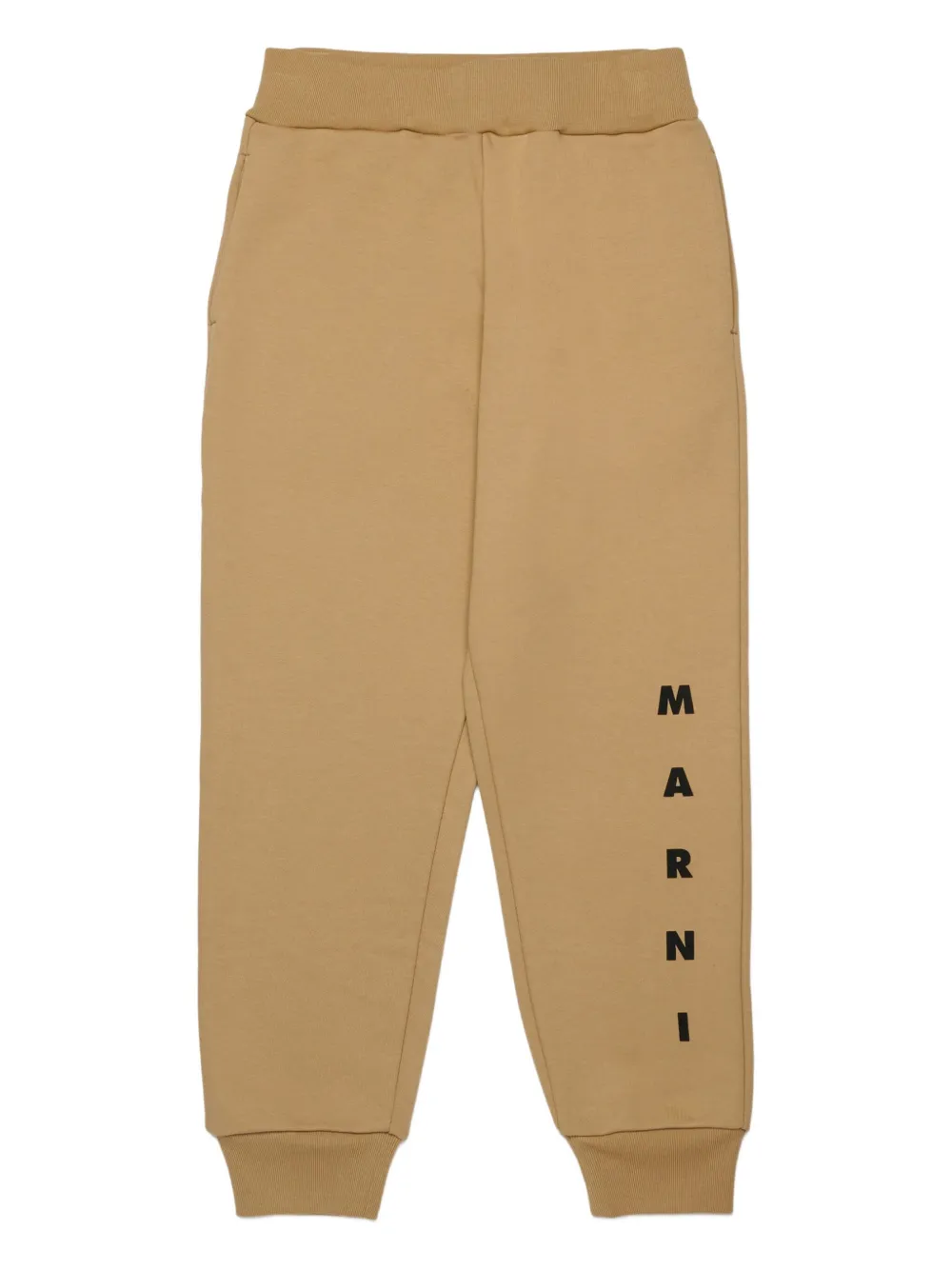 Marni Kids Broek met logoprint Beige