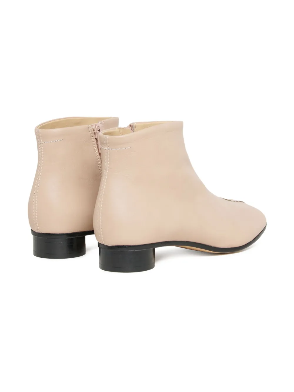 MM6 Maison Margiela Kids zip-fastening calfskin boots Neutrals