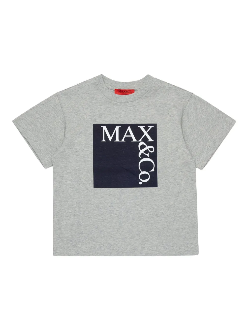 Max & Co T-shirt Icona In Jersey Mélange In Gray