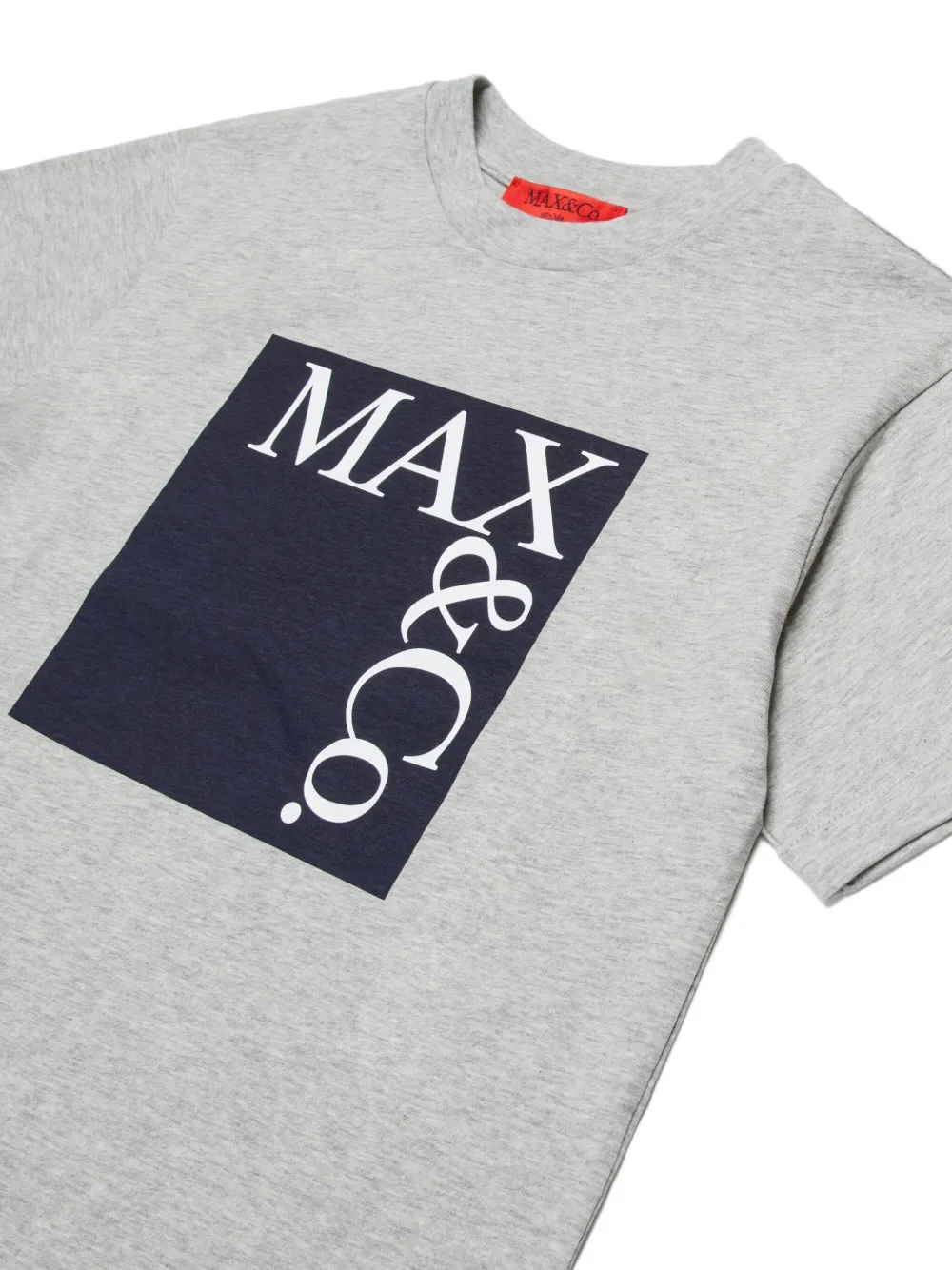 Max & Co T-shirt Icona In Jersey Mélange In Gray