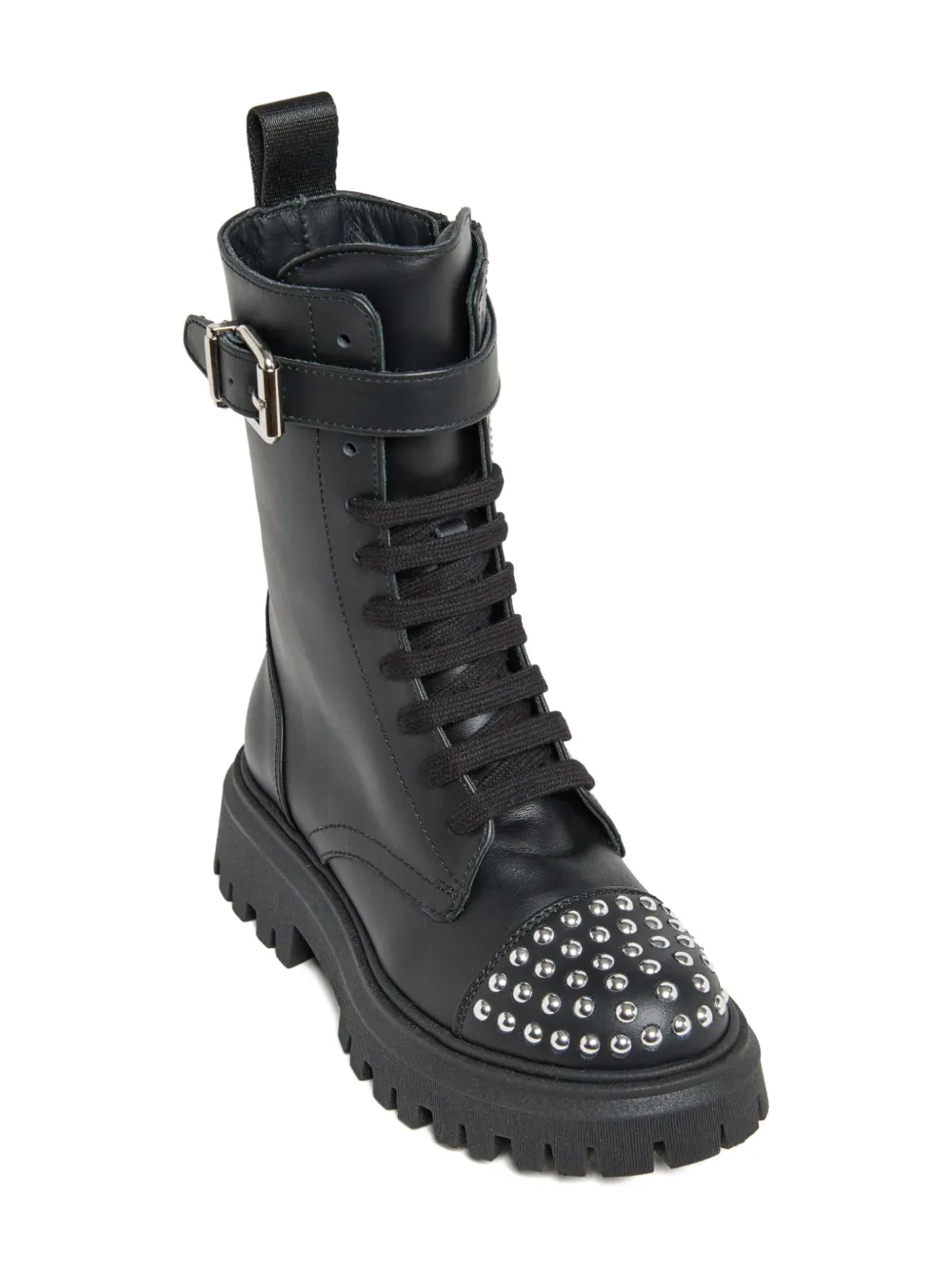 Marni Kids studded leather boots Zwart
