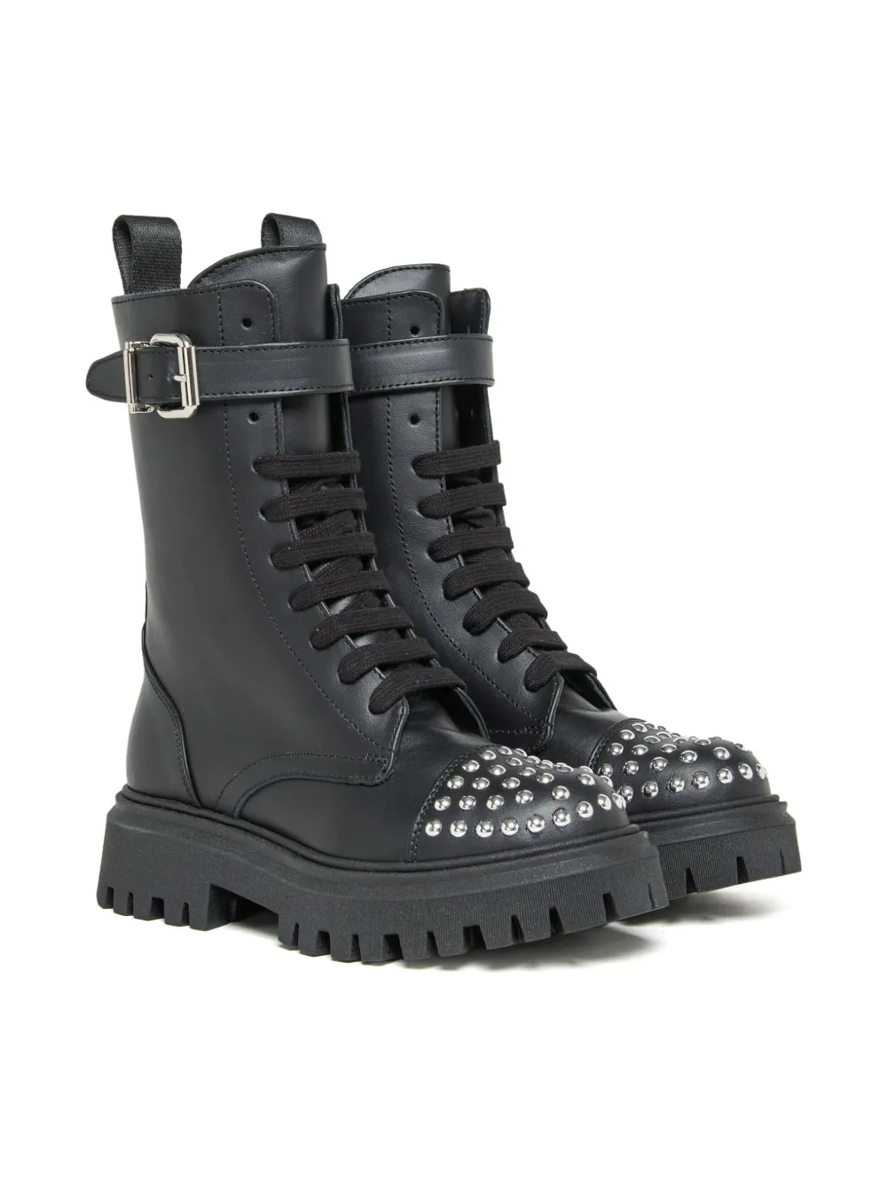 Marni Kids studded leather boots Black