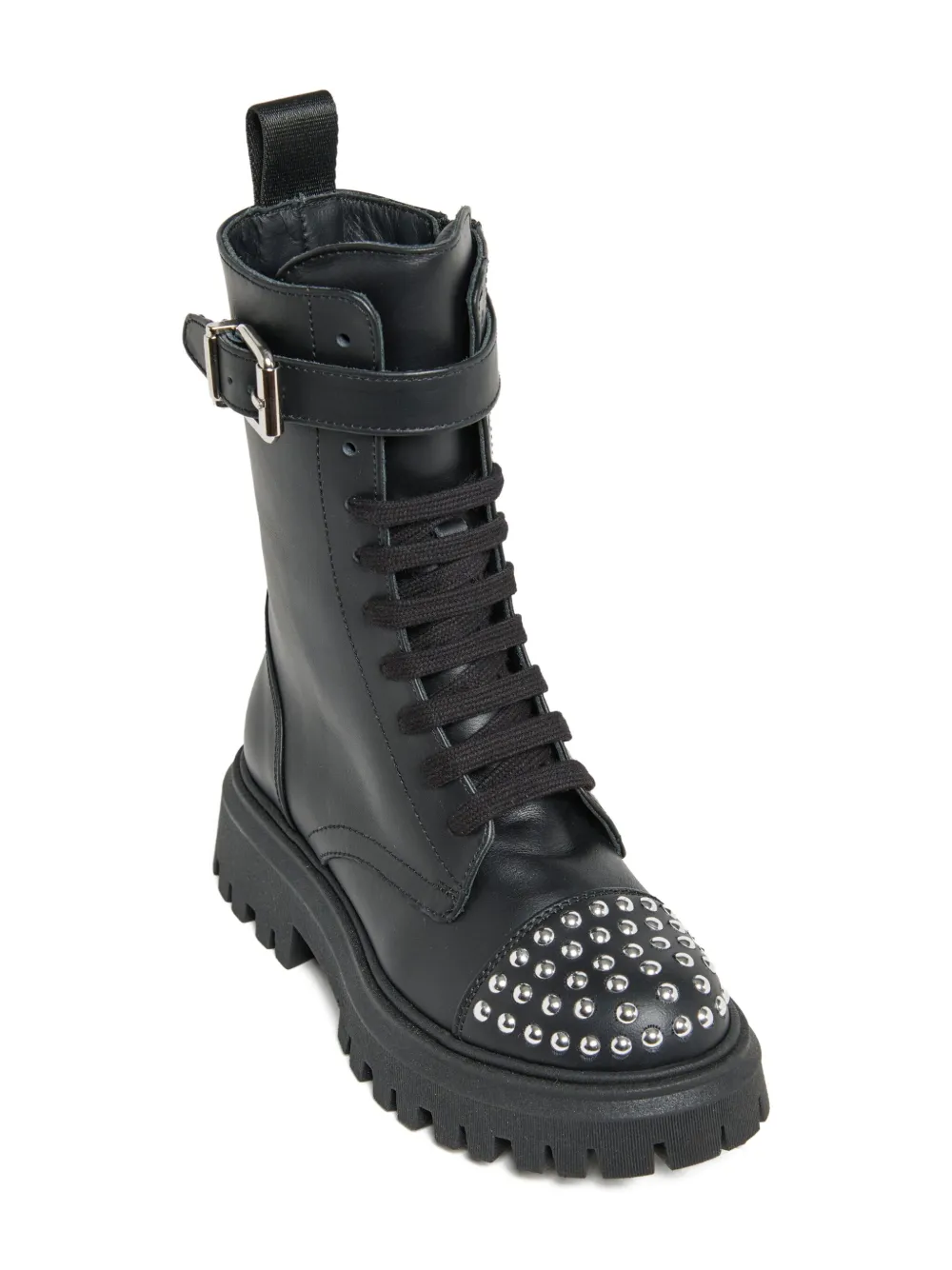 Marni Kids studded leather boots Black