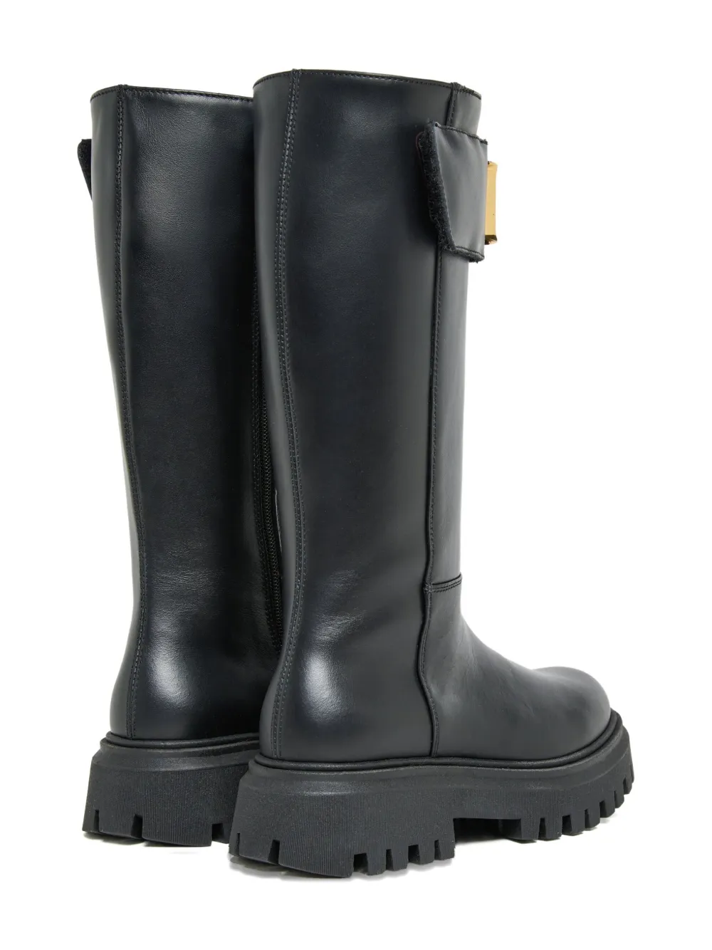 DSQUARED2 KIDS buckle-fastening calfskin boots Black