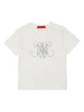 MAX&Co. Kids logo-embroidered T-shirt - White