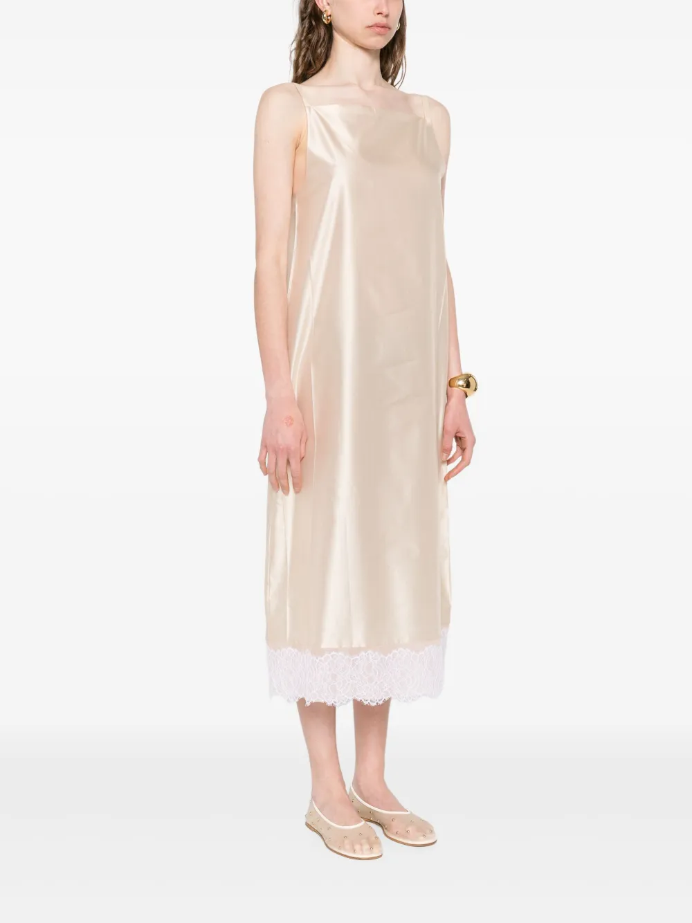CARVEN SATIN MIDI DRESS