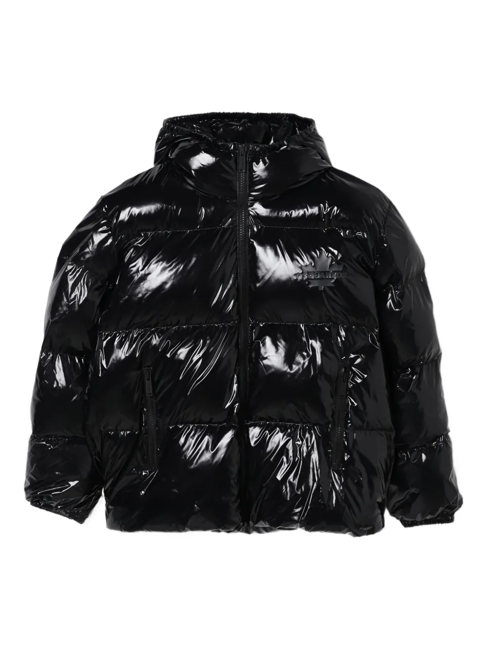 DSQUARED2 KIDS hooded puffer jacket | Black | Image 1