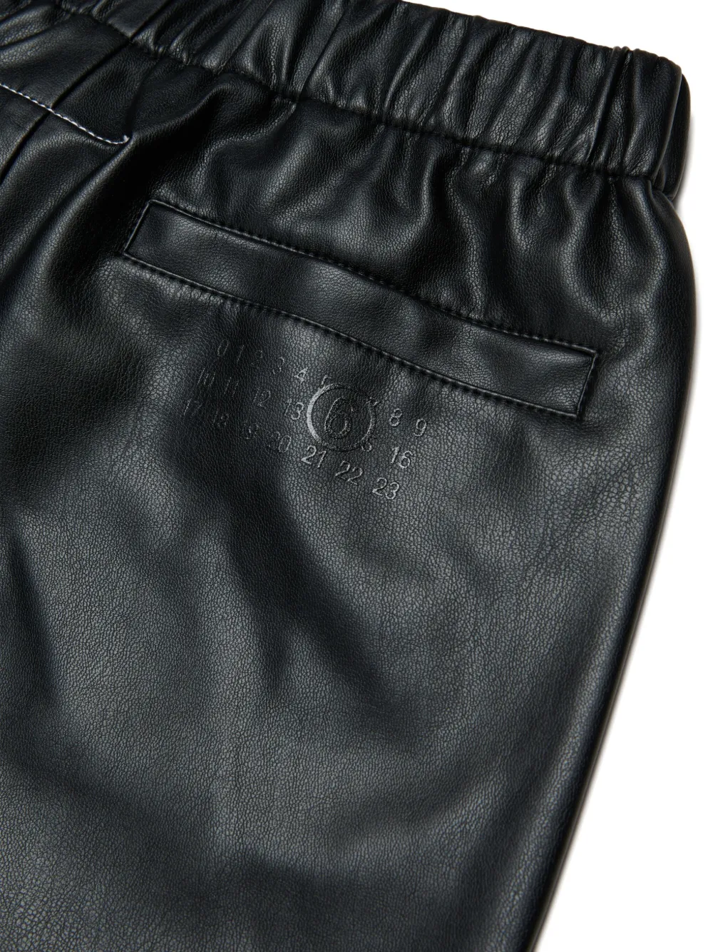 MM6 Maison Margiela Kids elastic-waist zip-pocket trousers Zwart