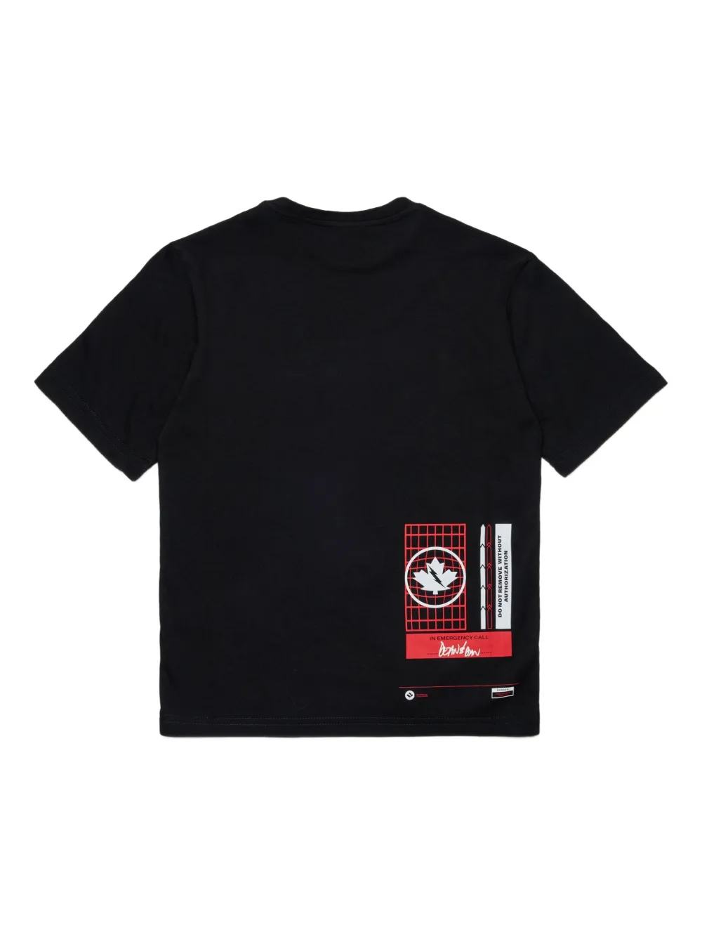DSQUARED2 KIDS graphic-print cotton T-shirt Zwart