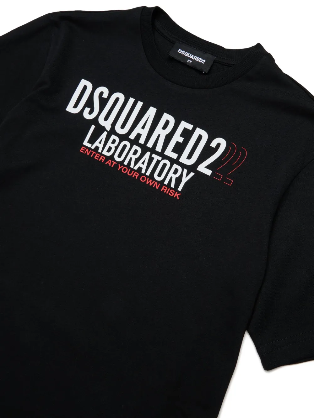 DSQUARED2 KIDS graphic-print cotton T-shirt Zwart