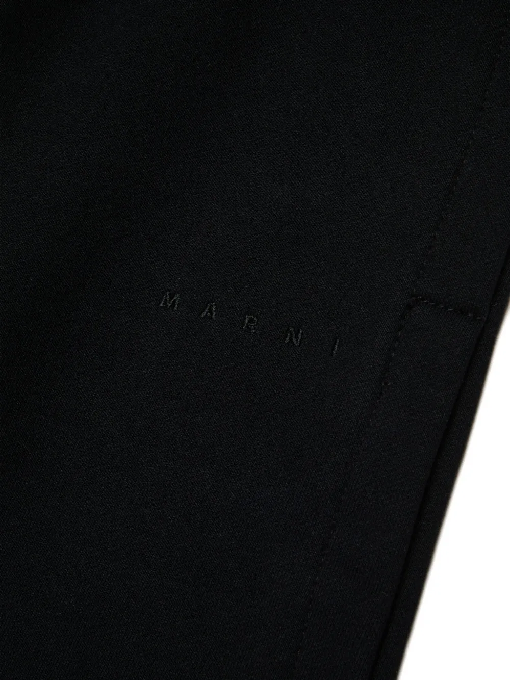 Marni Kids Broek met geborduurd logo Zwart