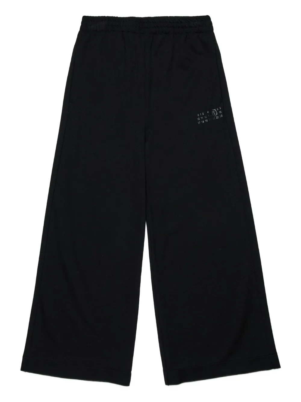 MM6 Maison Margiela Kids Trainingsbroek met wijde pijpen Zwart