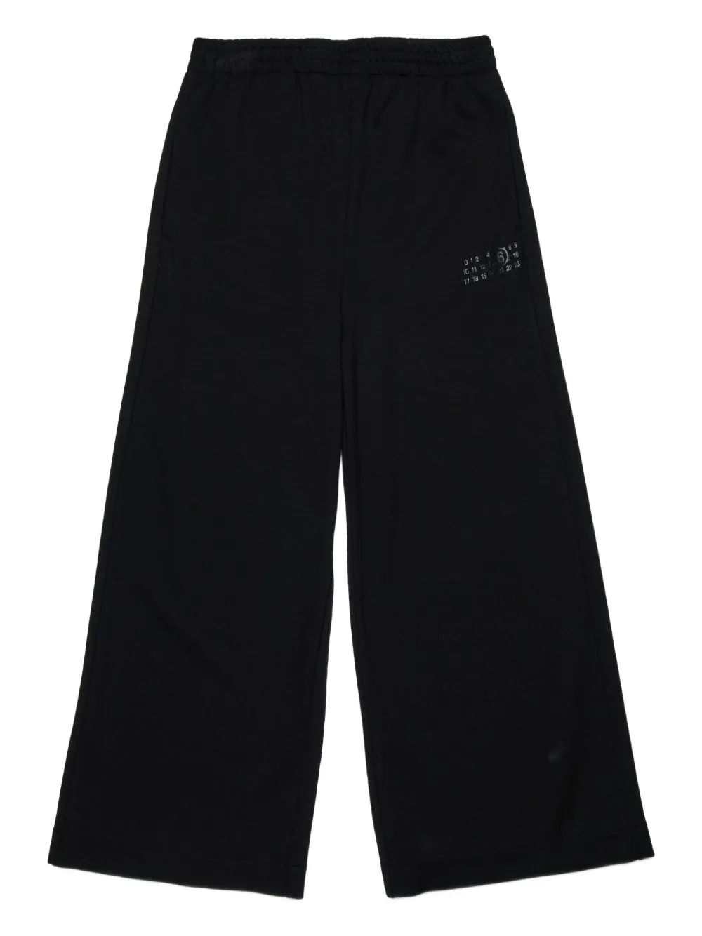 MM6 Maison Margiela Kids Trainingsbroek met wijde pijpen Zwart