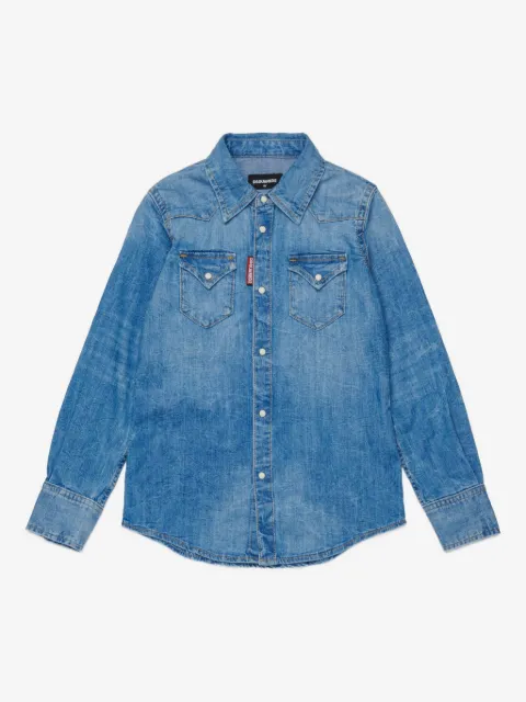 DSQUARED2 KIDS double-pocket denim shirt
