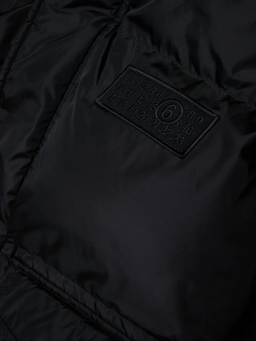 MM6 Maison Margiela Kids Numbers-motif padded jacket Zwart