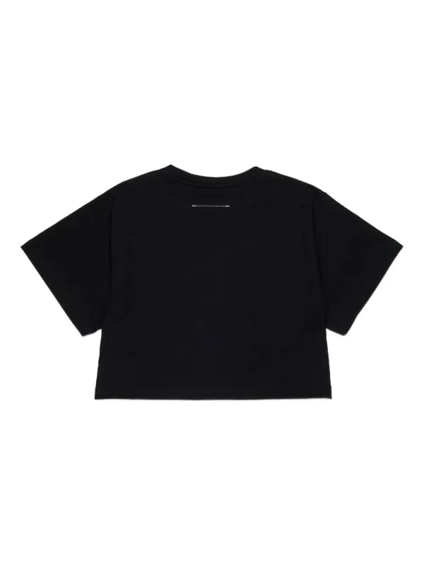 MM6 Maison Margiela Kids コットン Tシャツ | ブラック | FARFETCH JP