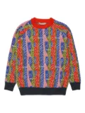 Marni Kids patterned intarsia-knit jumper - Pink