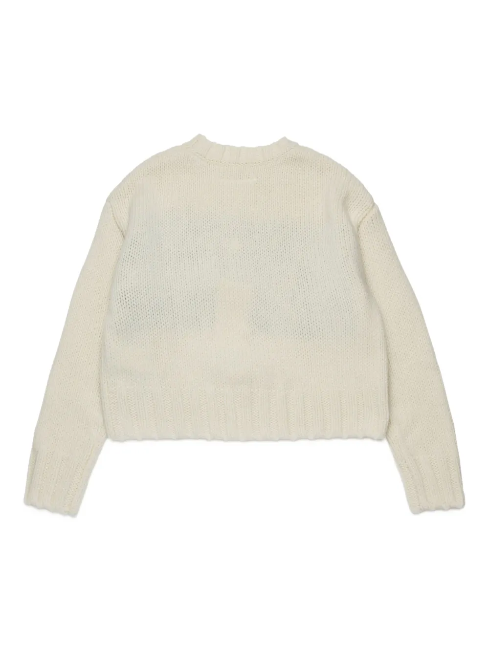 MM6 Maison Margiela Kids Intarsia trui Wit